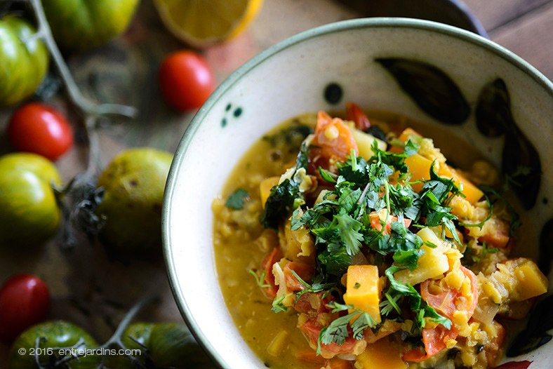 Pumpkin tomato dal @ Entrejardins.com